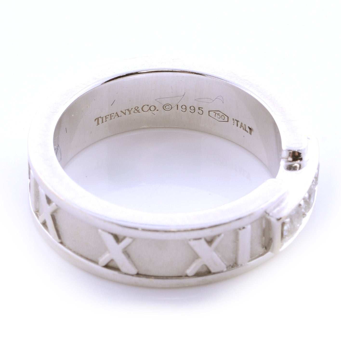 18k White Gold Diamond Atlas Ring 4.5