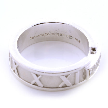 Tiffany 18k White Gold Diamond Atlas Ring 4.5 4 of 6