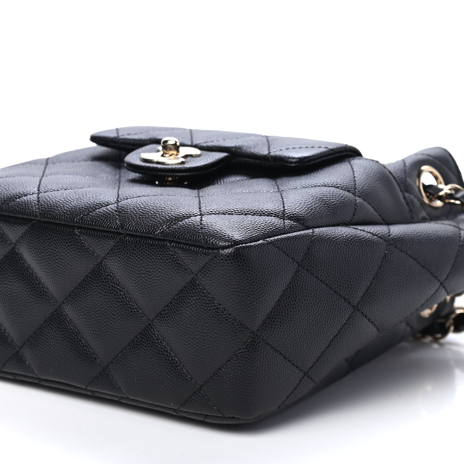 Chanel Caviar Quilted Flap Bucket Bag Black 9 of 9