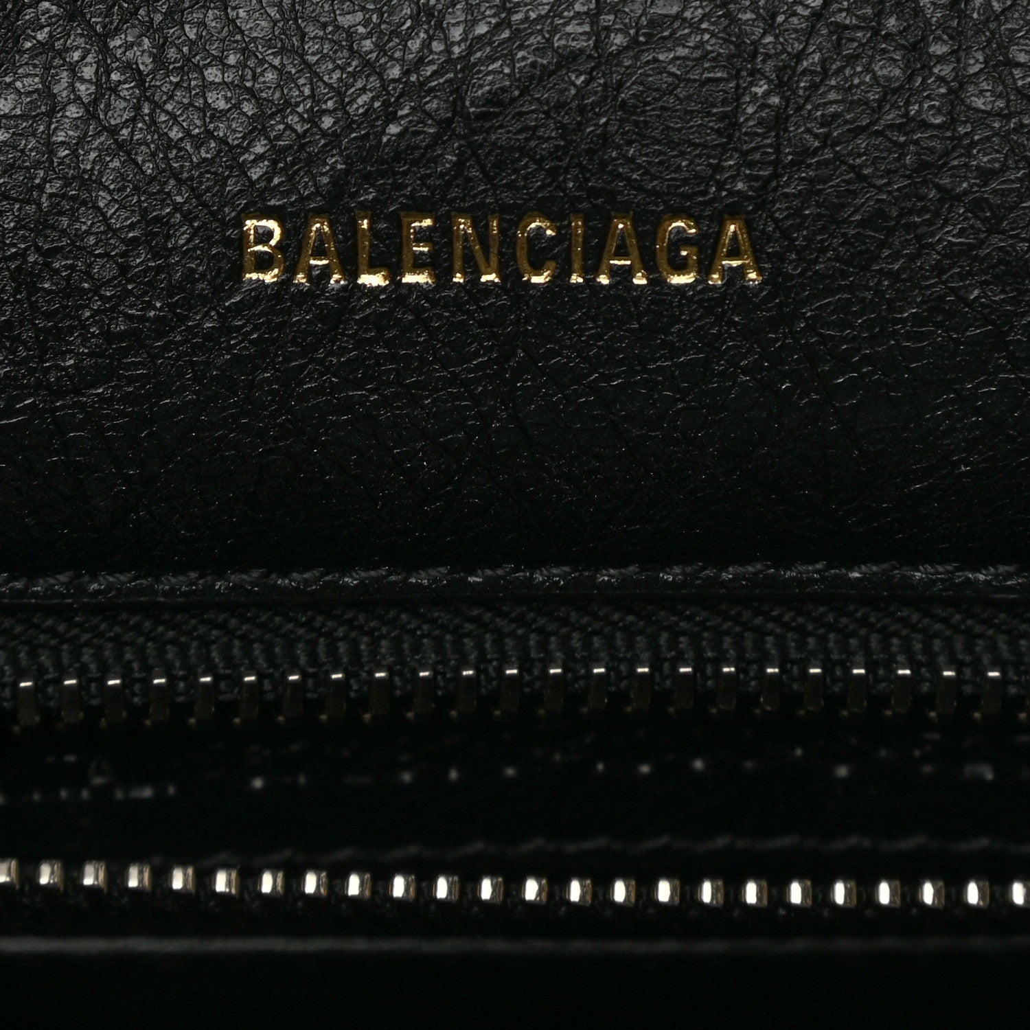 Balenciaga Agneau Arena Large Barbes Z Pouch with Handle Black 6 of 7