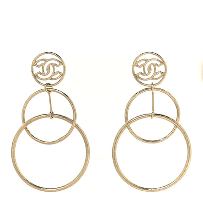 Chanel Hoop Cuba CC Earrings Gold 1 of 3