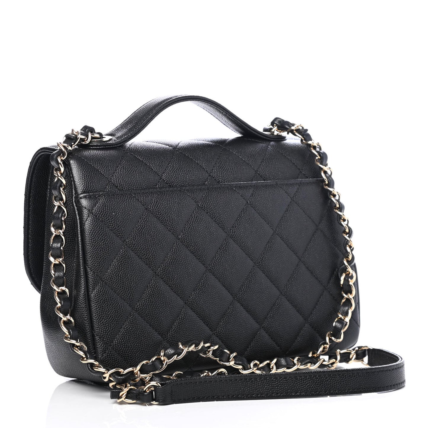Caviar Quilted Medium Business Affinity Flap Black