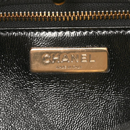 Chanel Shiny Lambskin Pony Hair Cheetah Printed Mini 31 Shopping Bag Light Beige Black Light Beige Black 6 of 11