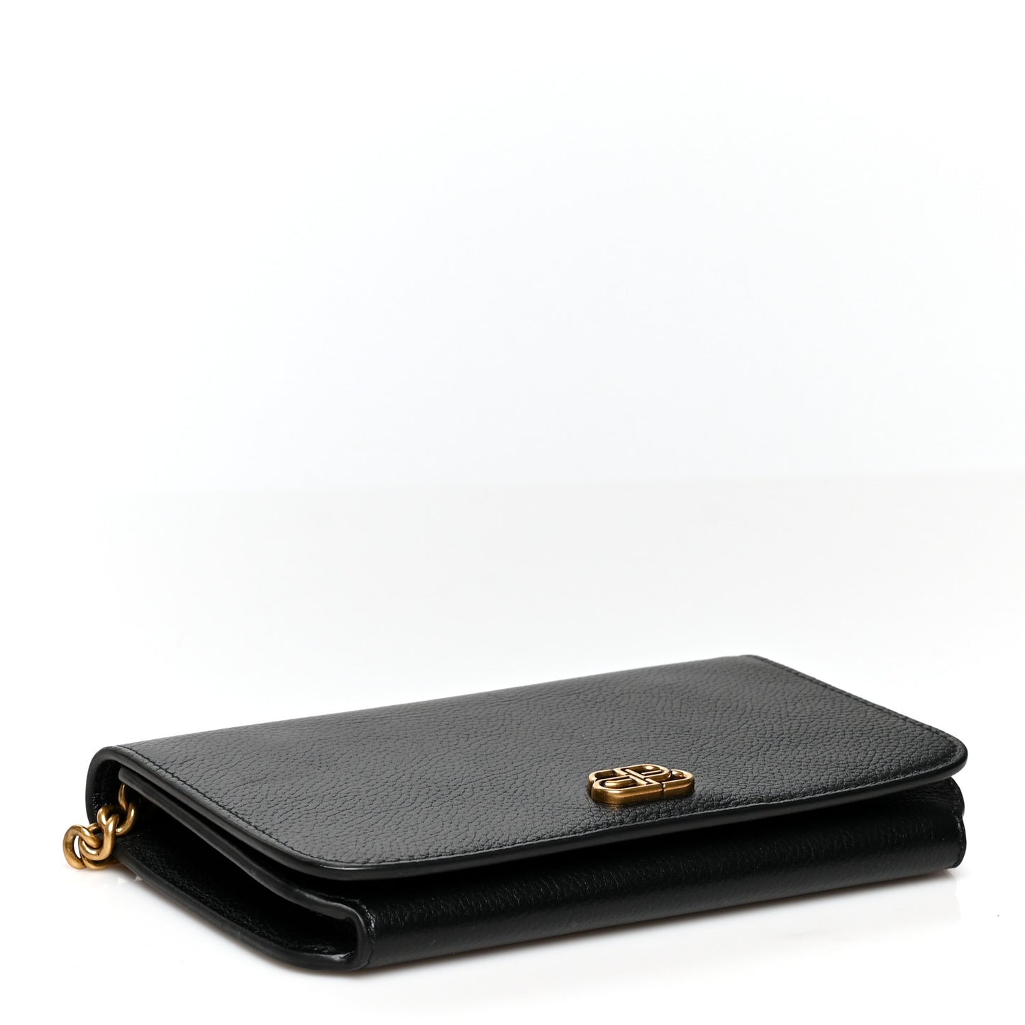 Vibrato Calfskin BB Phone Holder Wallet On Chain Black
