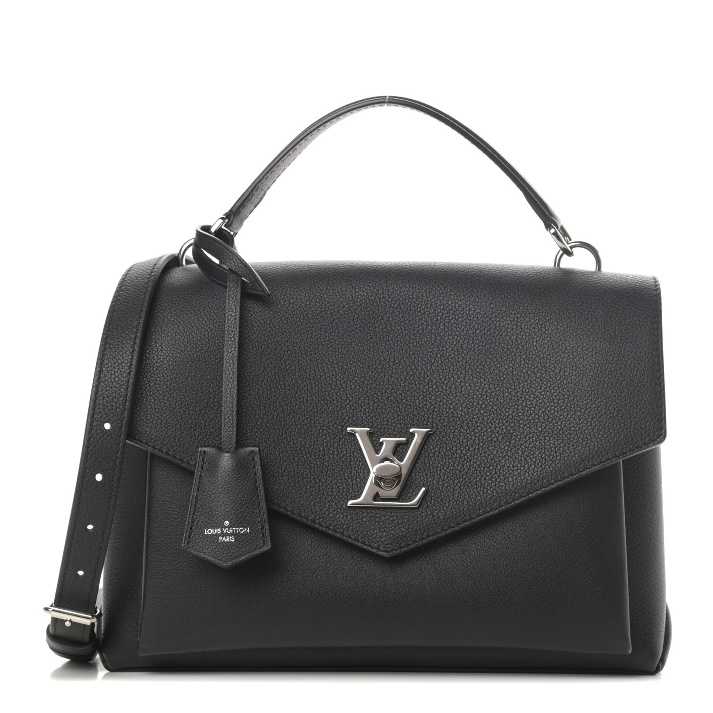 Soft Calfskin My Lockme Top Handle Black
