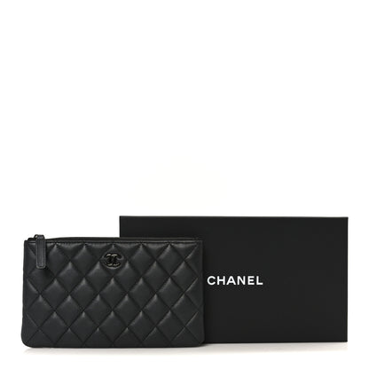 Chanel Pearly Lambskin Quilted Cosmetic Case So Black 9 of 9