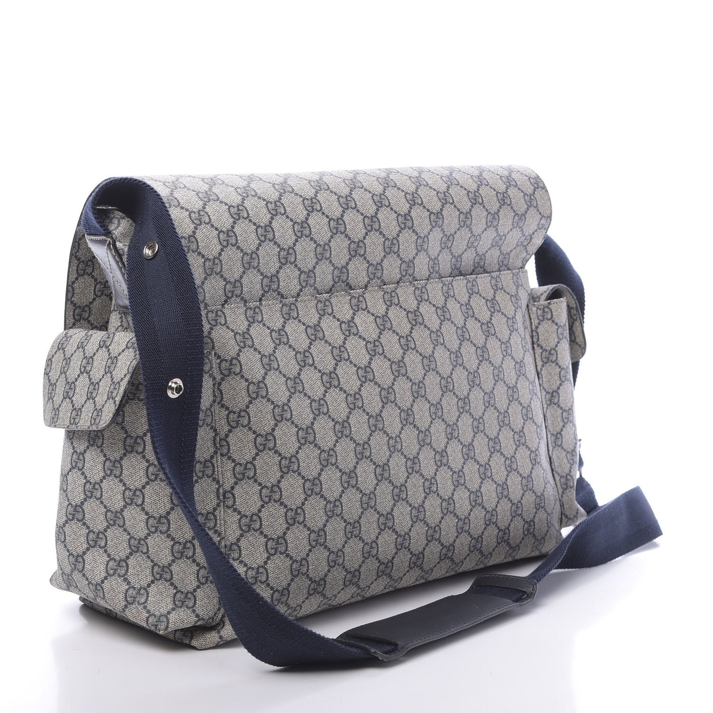 GG Plus Monogram Messenger Diaper Bag Navy