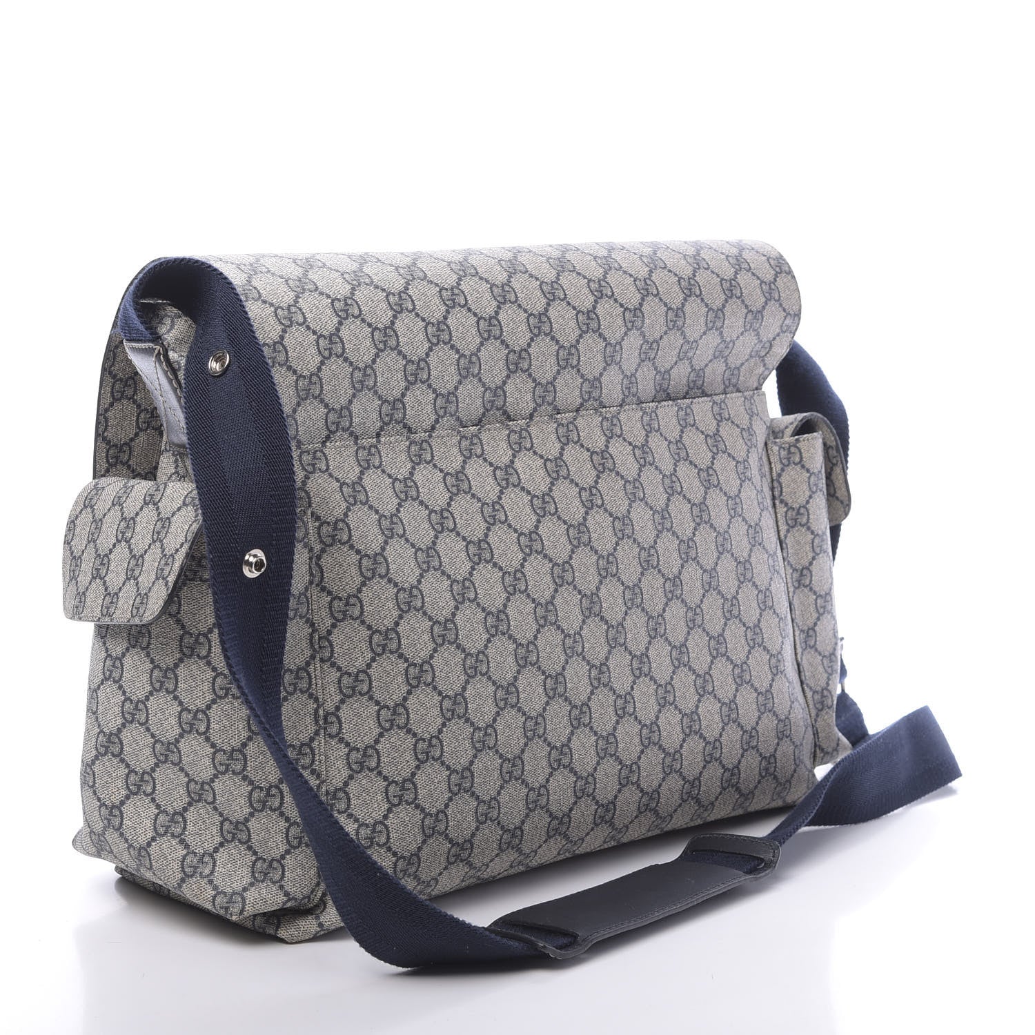 Gucci GG Plus Monogram Messenger Diaper Bag Navy 4 of 12