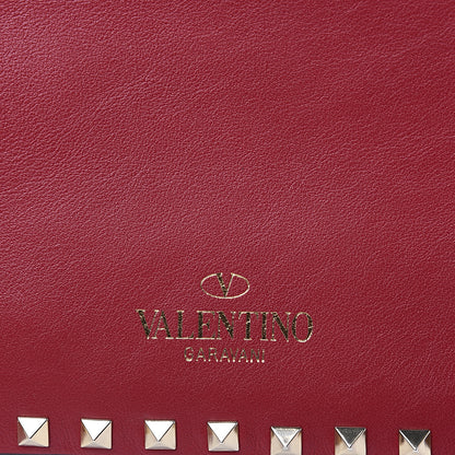 Valentino Garavani Vitello Medium Rockstud Flap Saddle Bag Scarlet 8 of 12