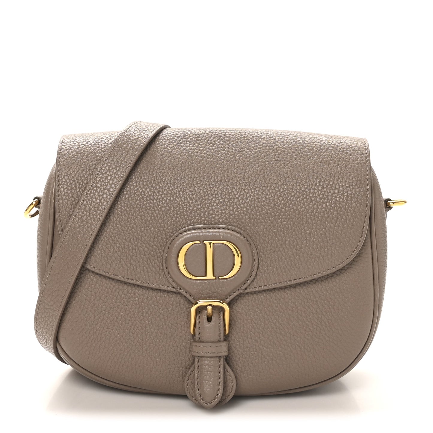 Grained Calfskin Medium Bobby Flap Warm Taupe