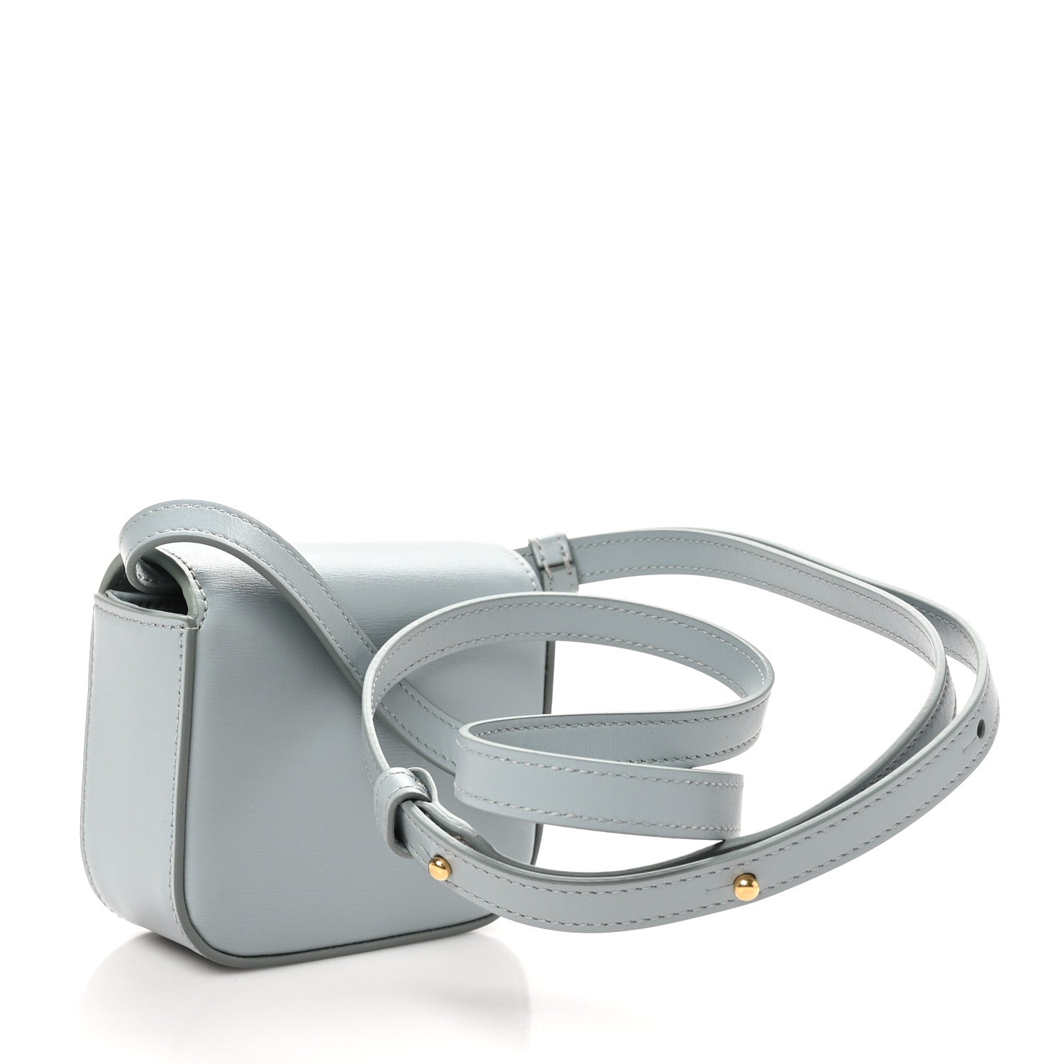 Celine Shiny Calfskin Mini Triomphe Ice Blue 3 of 11