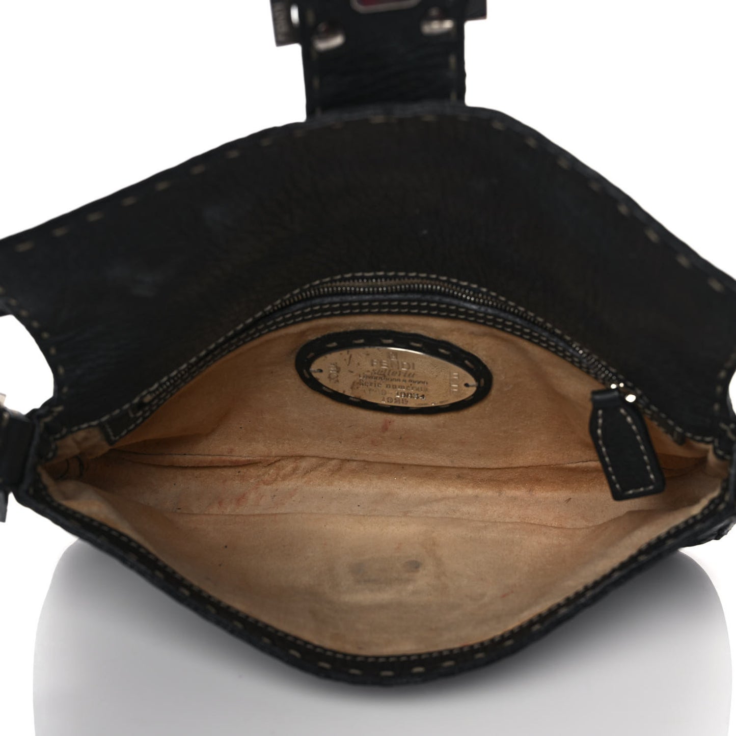 Calfskin Romano Selleria Baguette Black