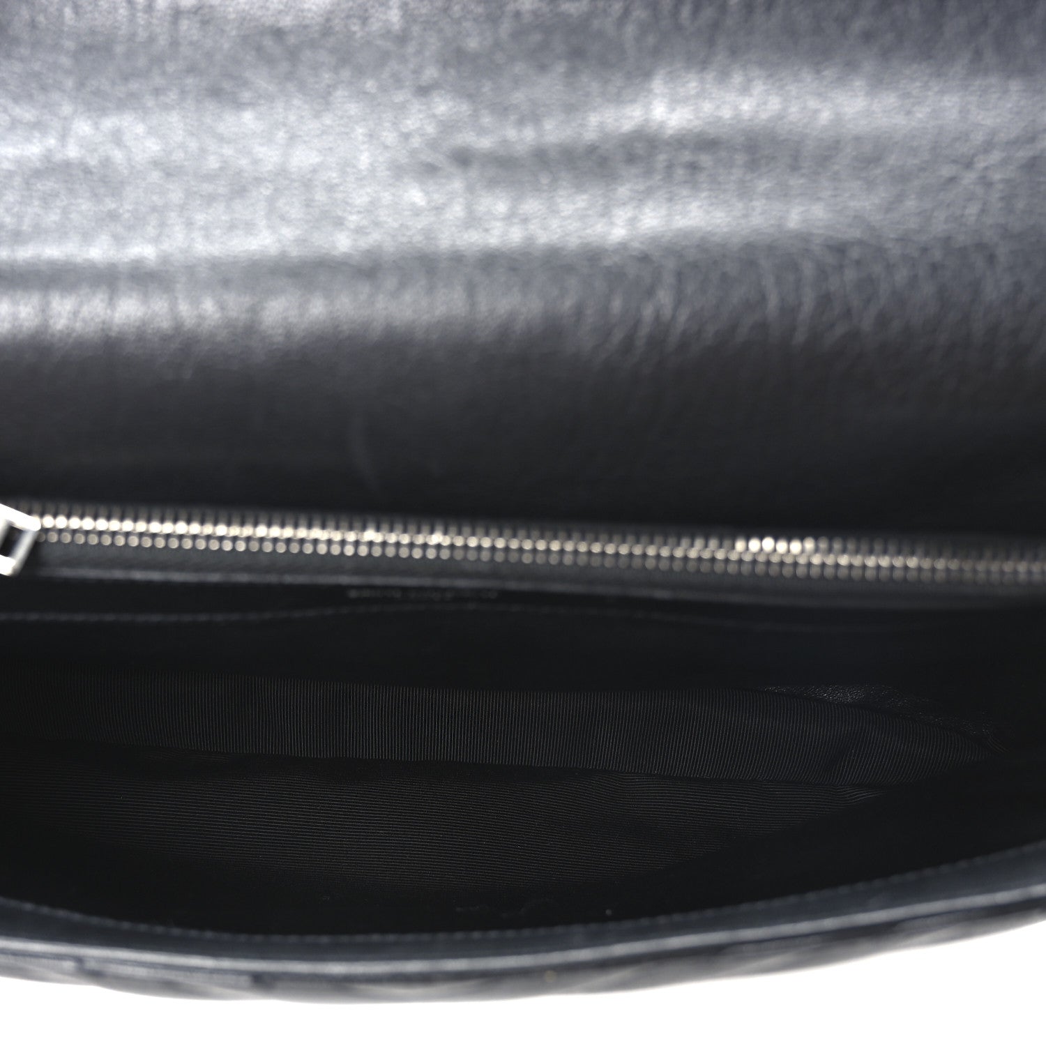 Saint Laurent Sheepskin Matelasse Chevron Monogram Large College Satchel Black 5 of 9