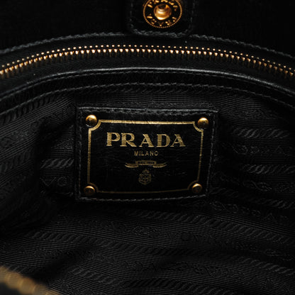 Prada Glace Calf Double Zip Tote Nero Black 6 of 8