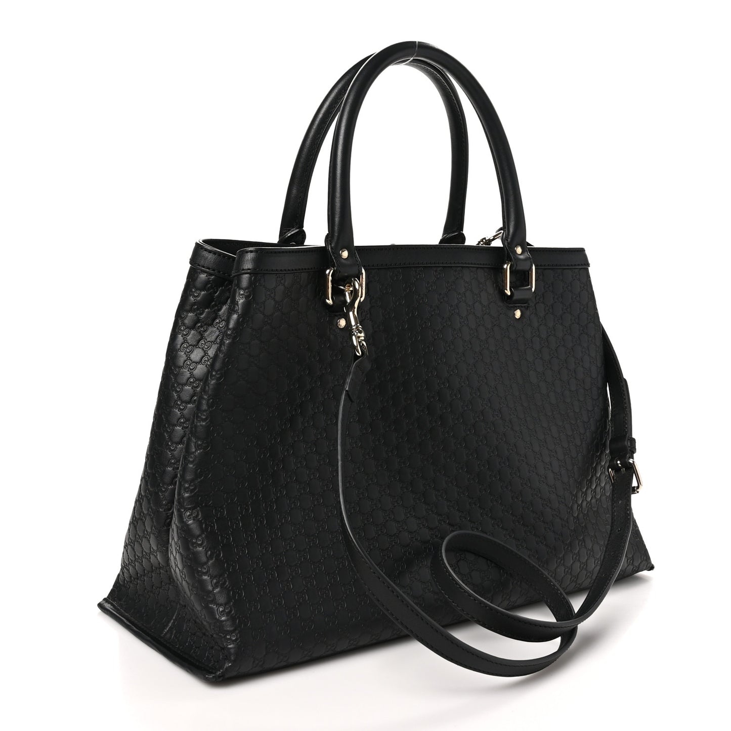 Soft Microguccissima Medium Tote Black