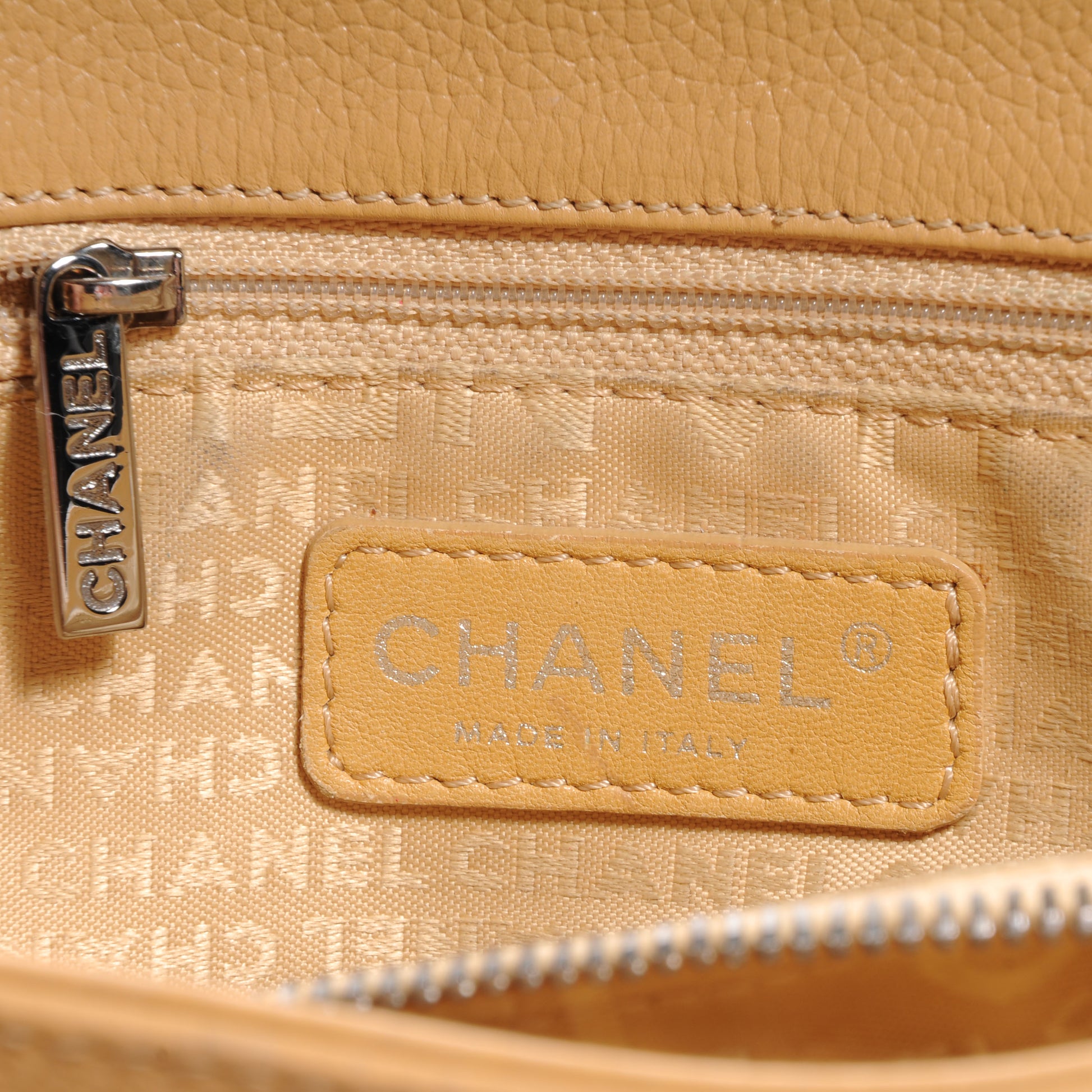 Chanel Caviar Mademoiselle Lock Cerf Shopper Tote Beige 6 of 8