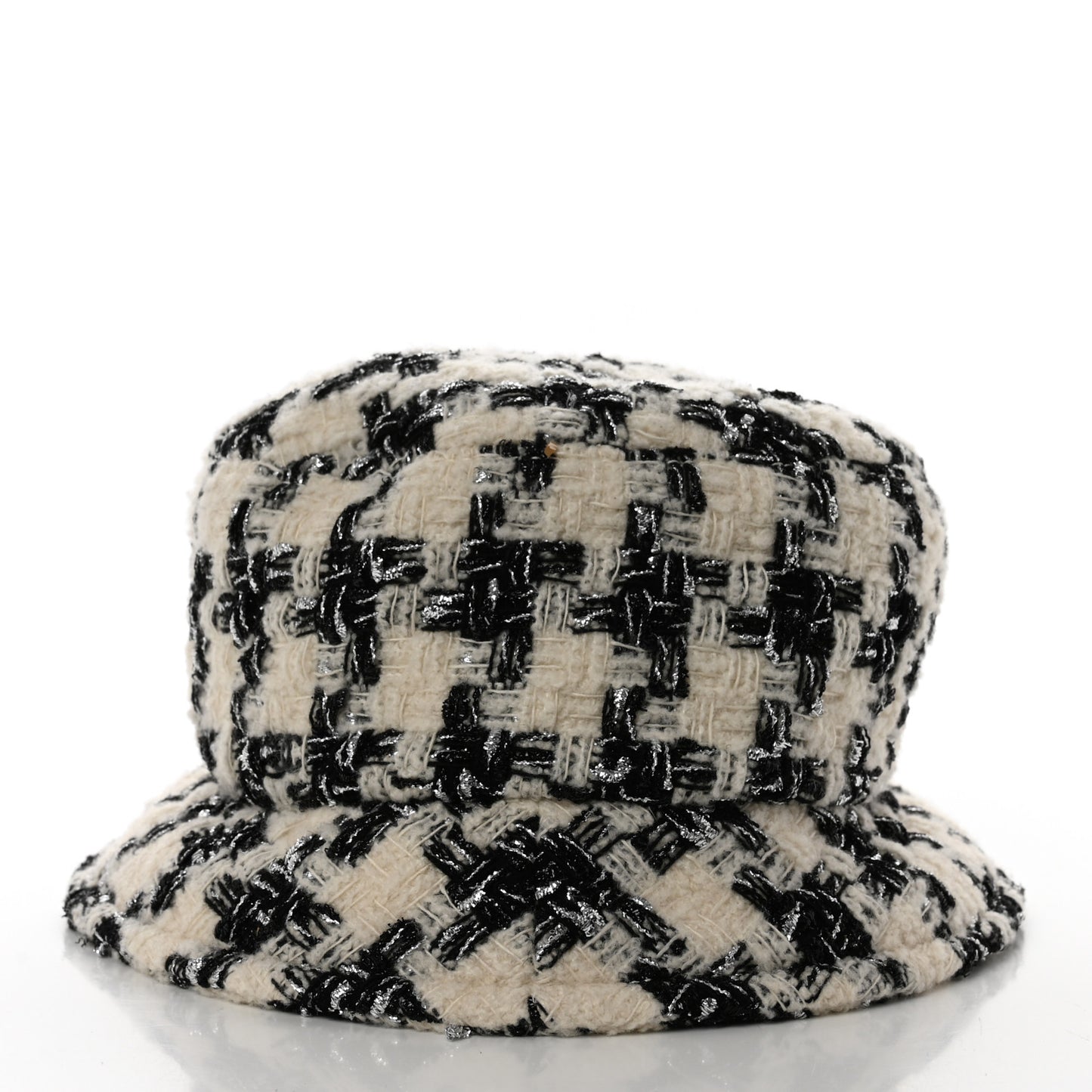 Tweed Bucket Hat M Black Ecru