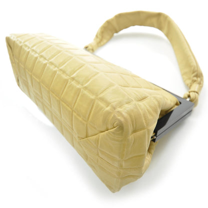 Chanel Lambskin Chocolate Bar Quilted Frame Bag Beige 5 of 10