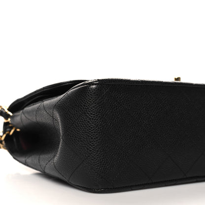 Chanel Caviar Quilted Jumbo Double Flap Black 9 of 10