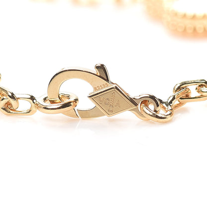 Van Cleef & Arpels 18K Yellow Gold Mother of Pearl 5 Motifs Vintage Alhambra Bracelet 3 of 8