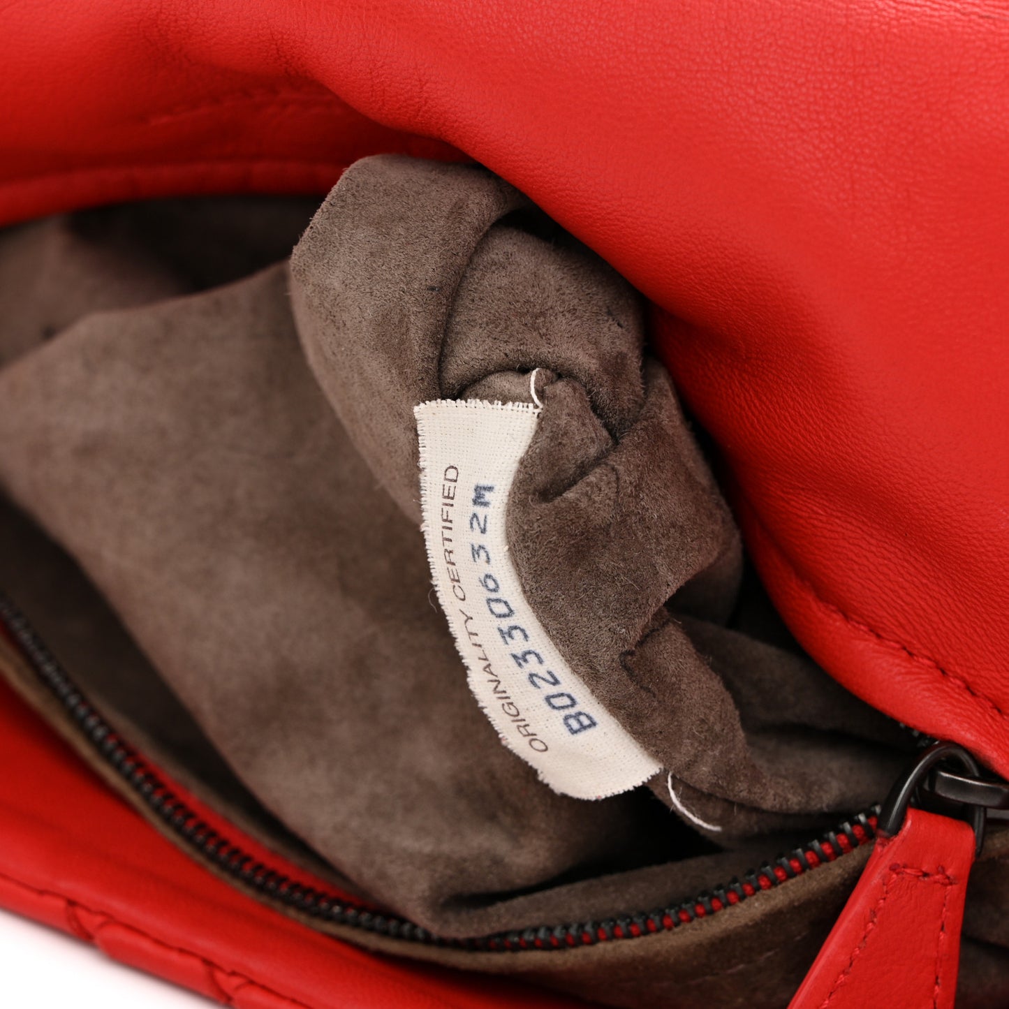 Nappa Intrecciato Messenger Bag Red