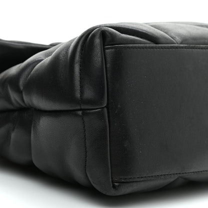 Saint Laurent Lambskin Quilted Small Loulou Puffer Monogram Chain Satchel Black 8 of 11
