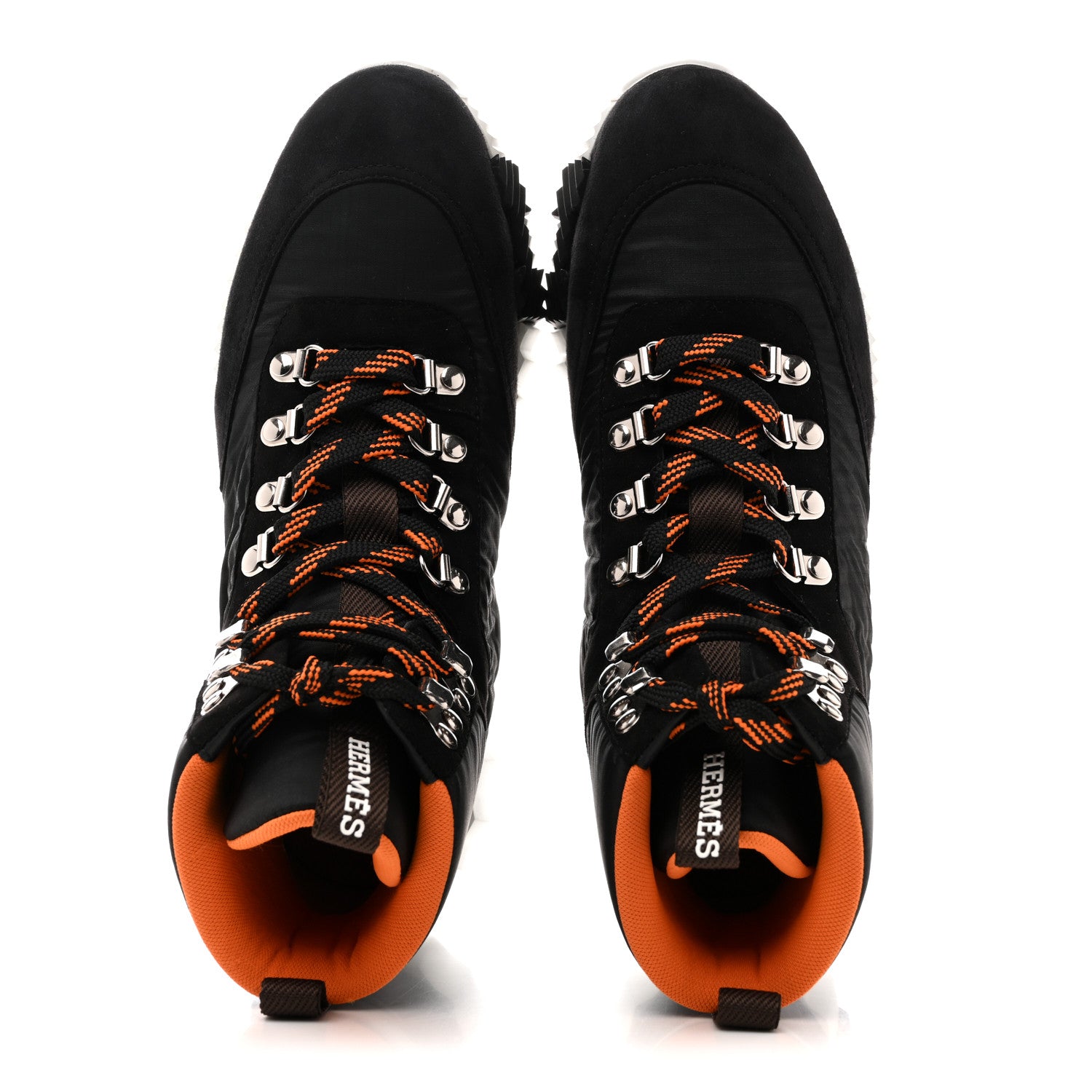 Hermes Suede Goatskin Nylon Klimb Sneakers 38 Black 2 of 9