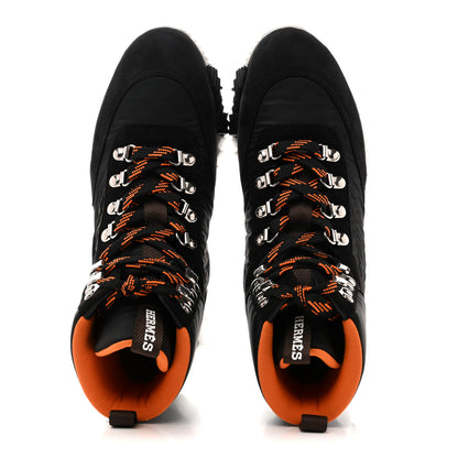 Hermes Suede Goatskin Nylon Klimb Sneakers 38 Black 2 of 9