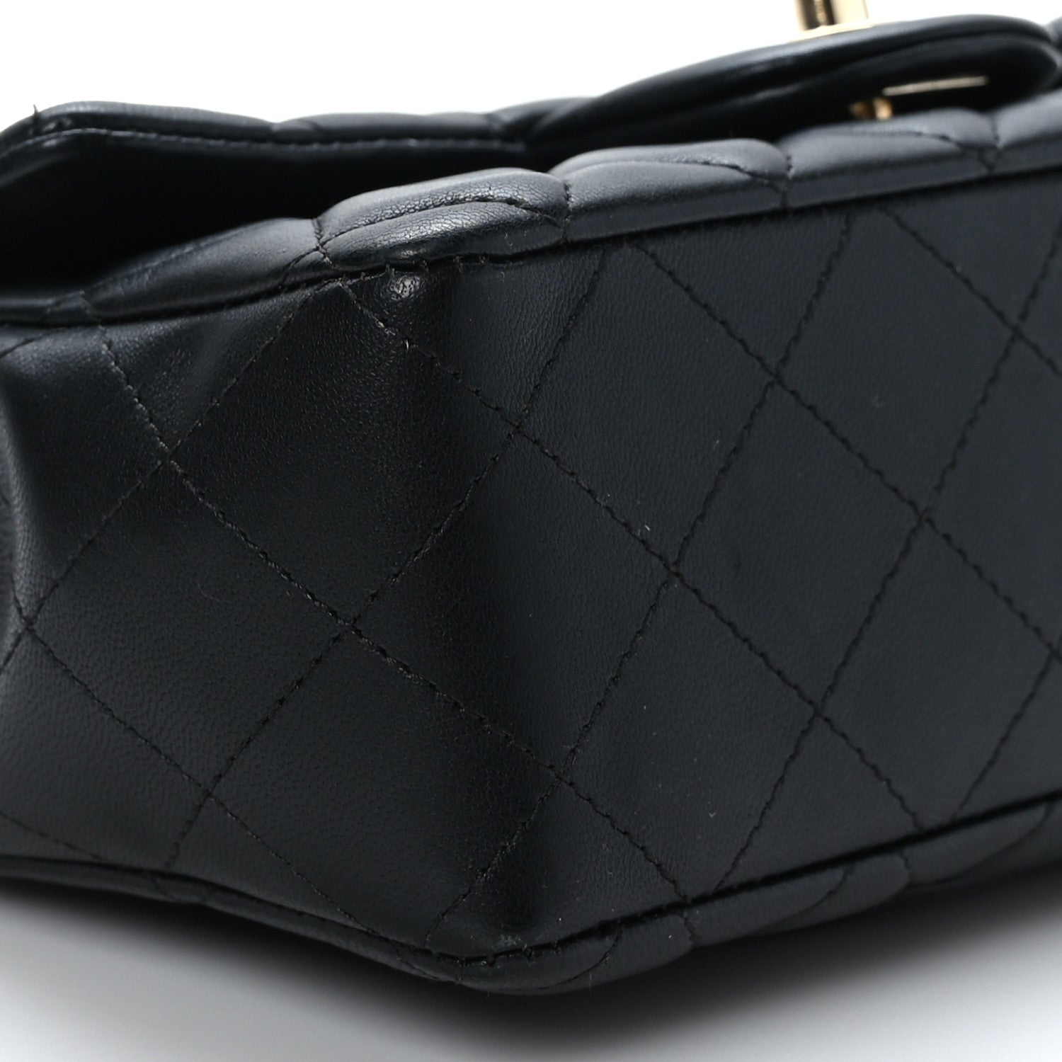 Chanel Lambskin Quilted Mini Rectangular Flap Black 8 of 11