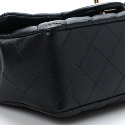 Chanel Lambskin Quilted Mini Rectangular Flap Black 8 of 11