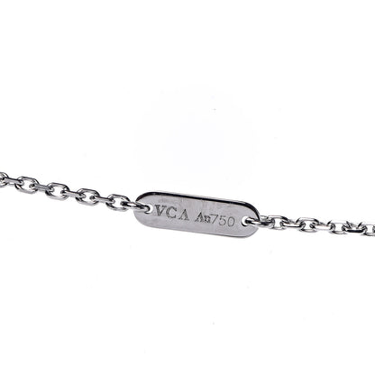 Van Cleef & Arpels 18K White Gold Mother of Pearl Vintage Alhambra Pendant Necklace 5 of 6