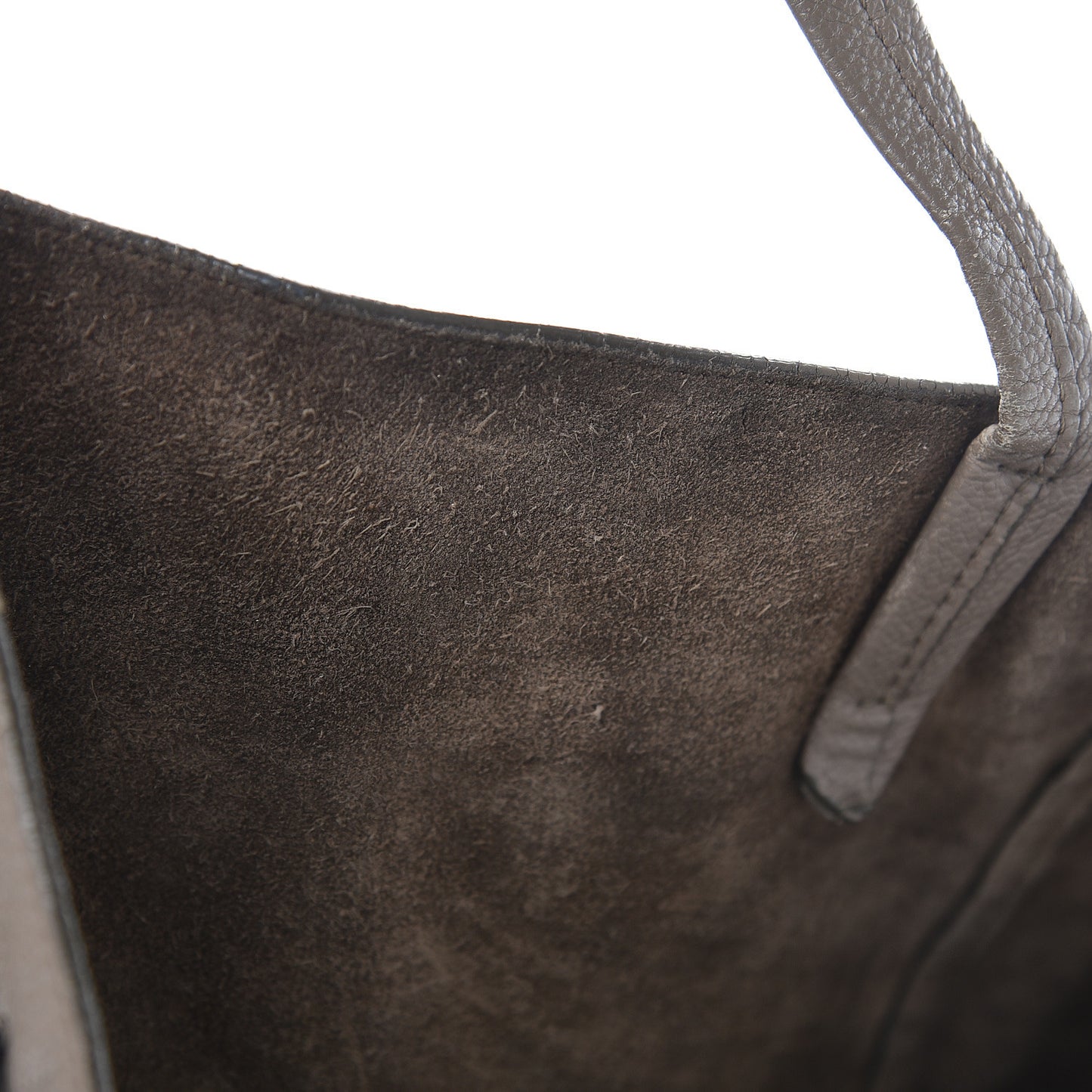 Soft Grained Calfskin Medium Belt Cabas Phantom Taupe