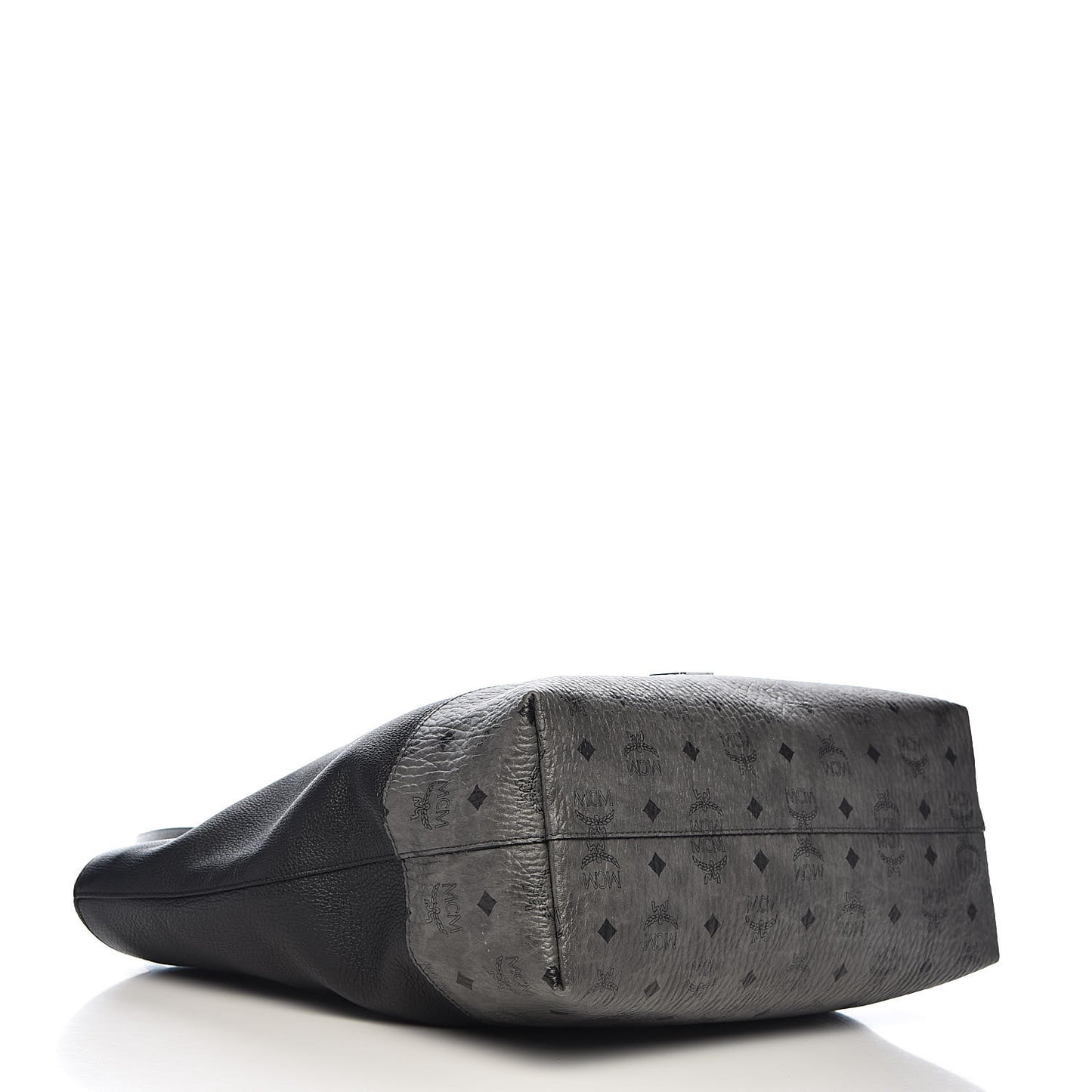 Calfskin Visetos Anya Shopper Tote Black