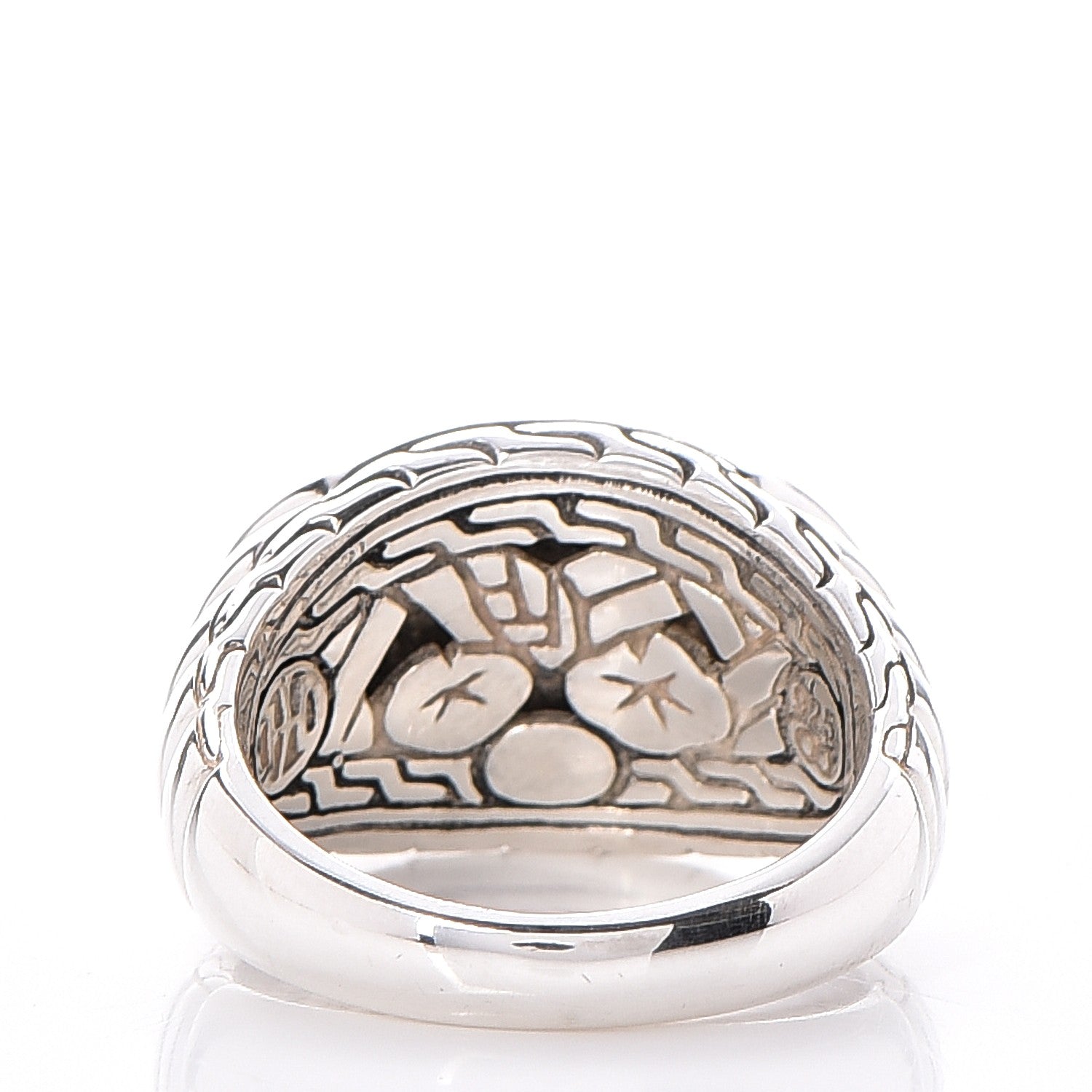 John Hardy Sterling Silver 14mm Smoky Quartz Batu Bedeg Ring 55 7.25 3 of 6