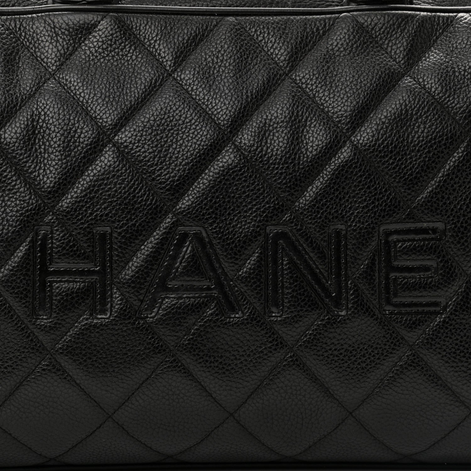 Chanel Caviar Patent Quilted Large Bowler Black 8 of 13