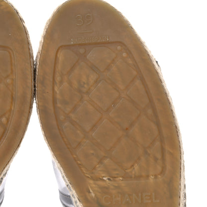 Chanel Mesh Grosgrain CC Espadrilles 39 Grey 8 of 15
