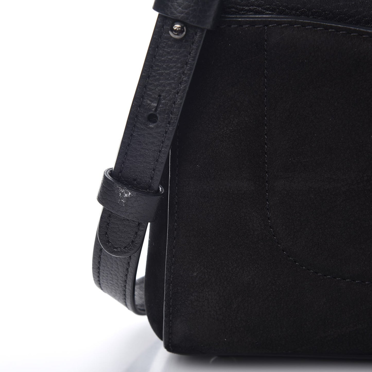 Nubuck Grained Calfskin Mini Neo Executive Shopper Tote Black
