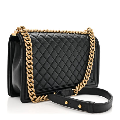 Chanel Lambskin Quilted New Medium Boy Flap Black 3 of 16