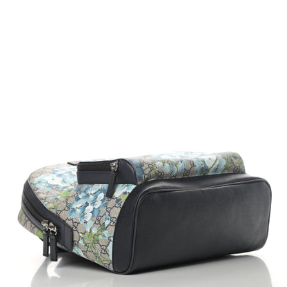 Gucci GG Supreme Monogram Blooms Medium Day Backpack Beige Blue Navy 3 of 5