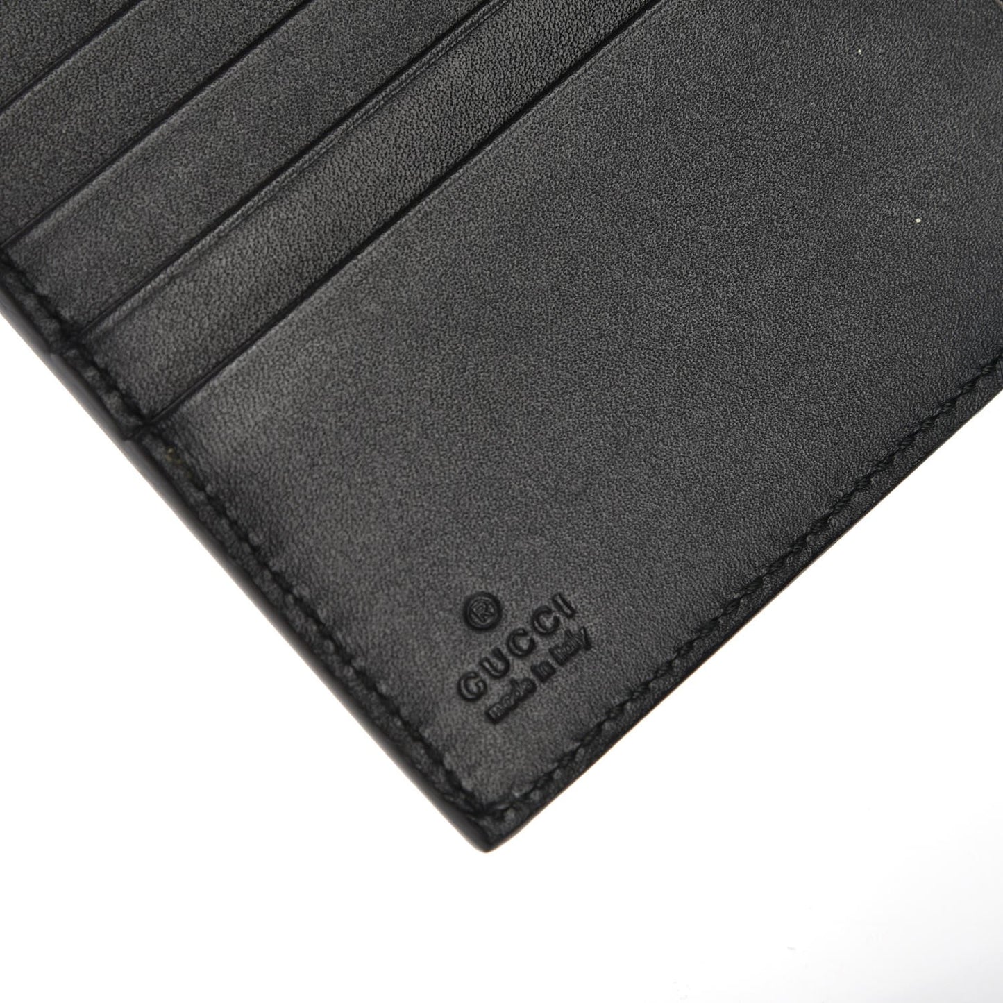 GG Supreme Monogram French Flap Wallet Black