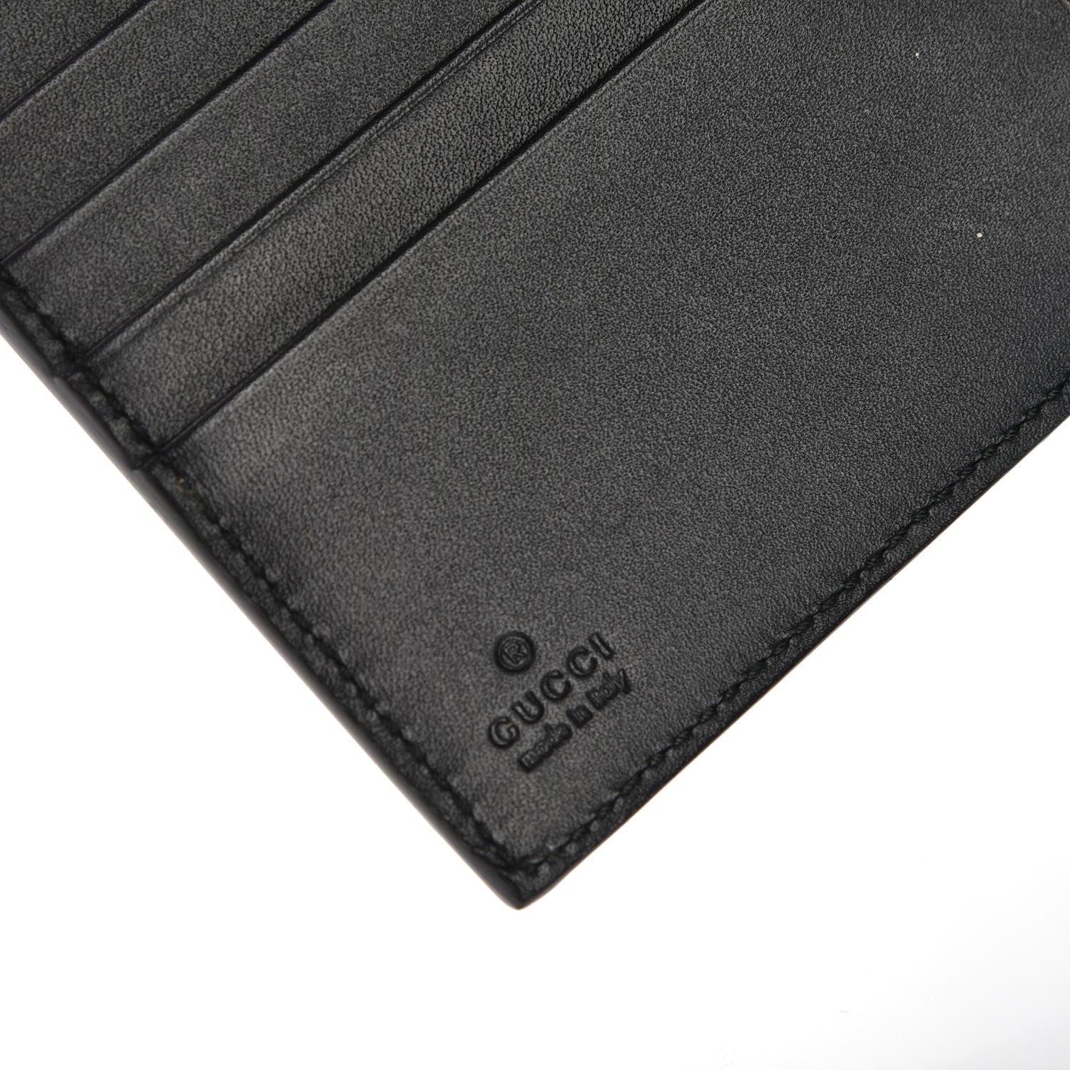 Gucci GG Supreme Monogram French Flap Wallet Black 6 of 8
