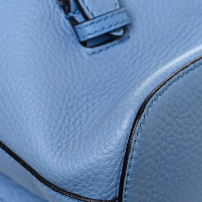 Gucci Cellarius Calfskin Medium Bamboo Backpack Mineral Blue 10 of 12