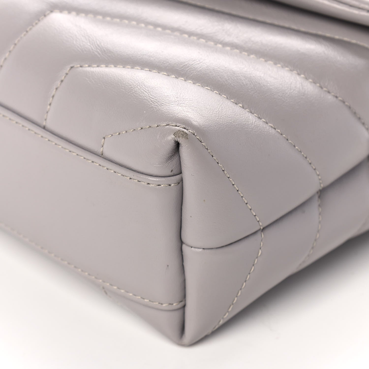 Saint Laurent Calfskin Y Quilted Monogram Toy Loulou Satchel Granite 10 of 13