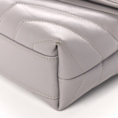 Saint Laurent Calfskin Y Quilted Monogram Toy Loulou Satchel Granite 10 of 13