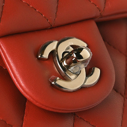 Chanel Lambskin Quilted Mini Rectangular Flap Brown 9 of 12