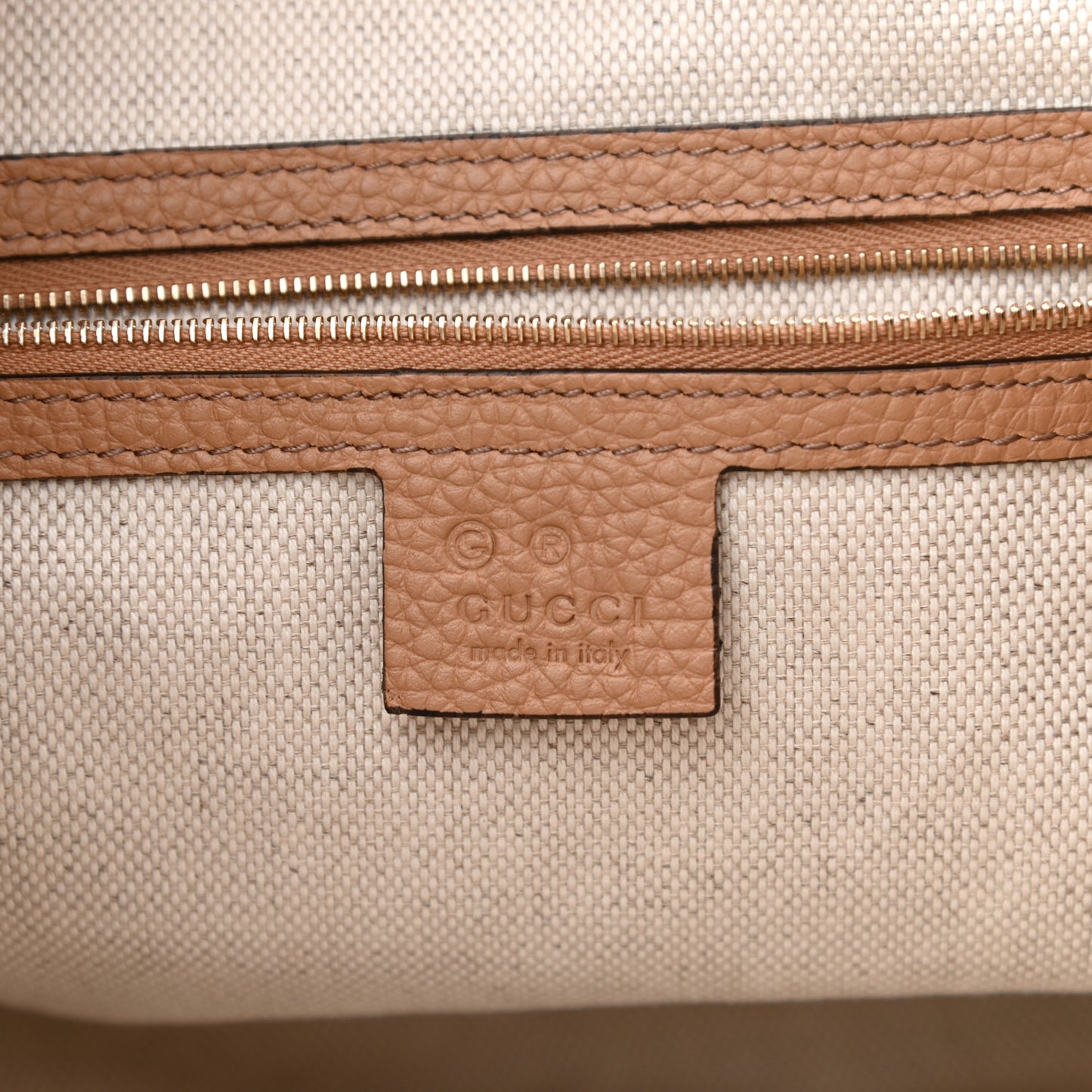 Pebbled Calfskin Medium Soho Chain Shoulder Bag Camelia