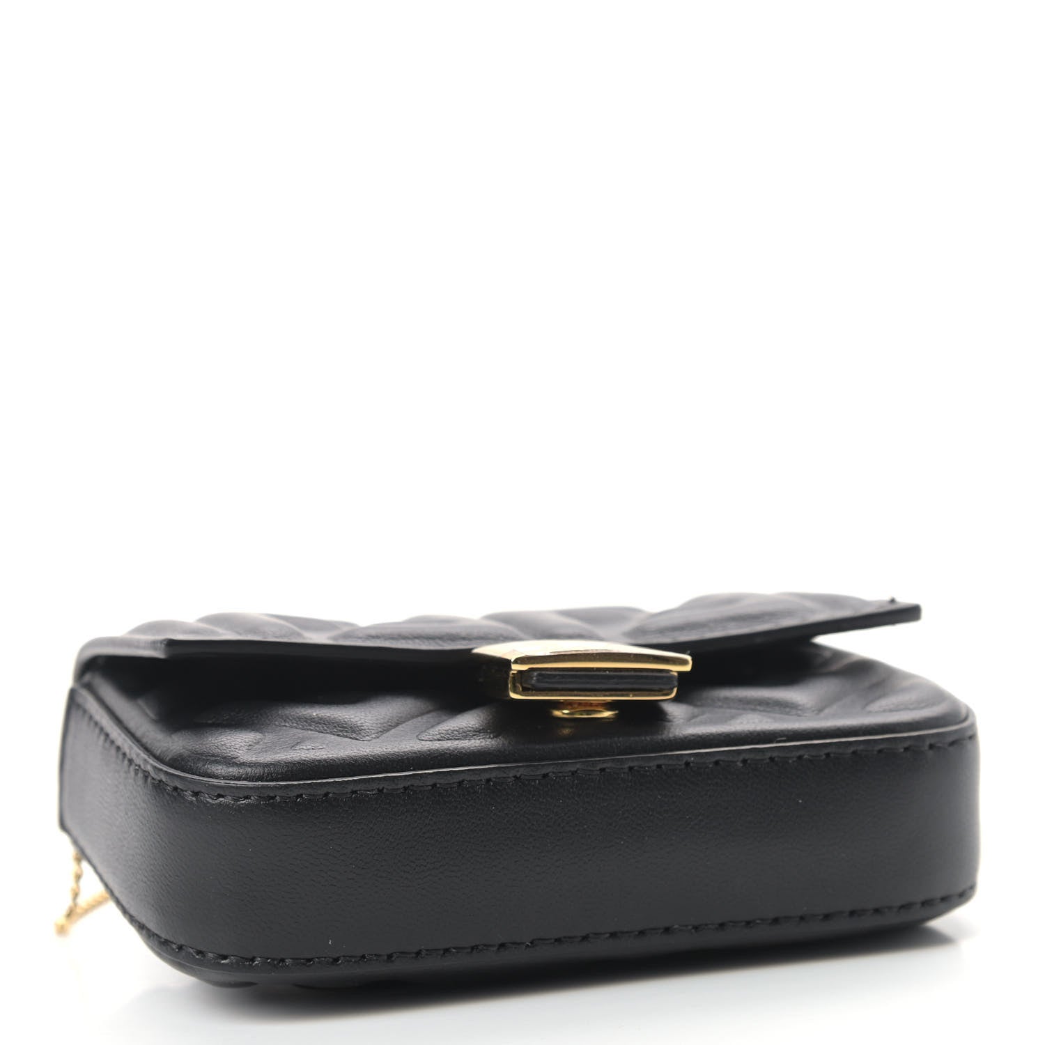 Fendi Nappa Matisse FF Embossed Nano Baguette Charm Black 4 of 7