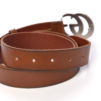 Gucci Cuoio Toscano Nickel Double Double G 30mm Belt 80 32 Cuir 5 of 6