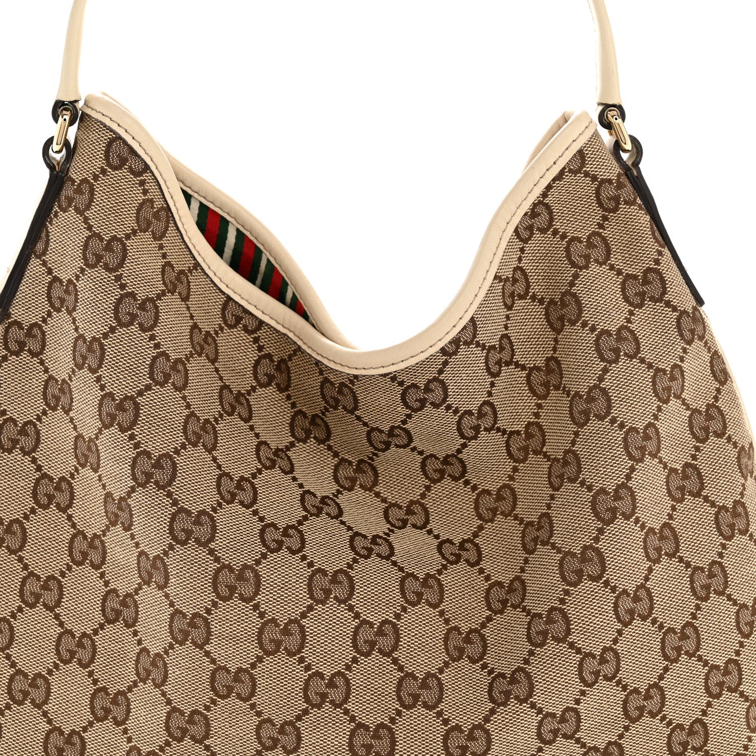 Gucci Monogram Medium New Britt Hobo Off White Off White 8 of 14