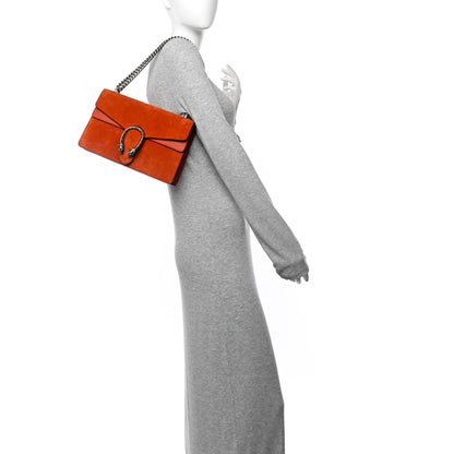 Gucci Suede Small Dionysus Shoulder Bag Orange 2 of 12